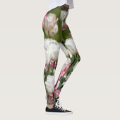Heldere witte en roze tulpen op een zonnige dag leggings (Rechts)