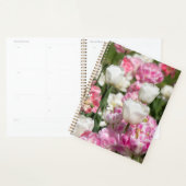 Heldere witte en roze tulpen op een zonnige dag planner (Display)