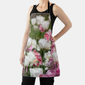 Heldere witte en roze tulpen op een zonnige dag schort (Insitu)