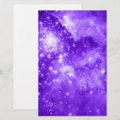 Heldere witte en violette paarse sterren Hemels (Voorkant / Achterkant)
