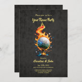 Heldere witte golfbal kaart (Voorkant / Achterkant)