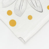 Heldere witte madeliefjes met gele centra fleece deken (Hoek)