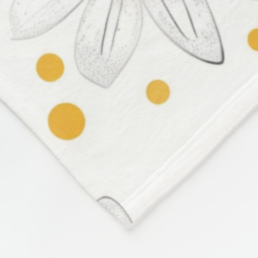 Heldere witte madeliefjes met gele centra fleece deken (Hoek)