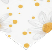 Heldere witte madeliefjes met gele centra tafelkleed (Gekanteld)