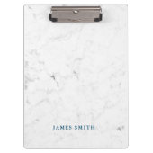 Heldere witte marmer klembord (Voorkant)