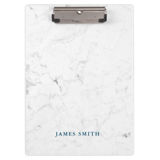 Heldere witte marmer klembord (Voorkant)