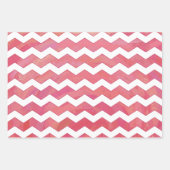 Heldere zalmroze kleurgecoördineerde patronen inpakpapier vel (Voorkant 2)