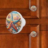 Heldere zeester keramische knop