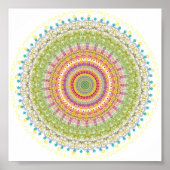 Heldere zegeningen Mandala Poster (Voorkant)
