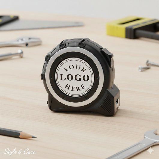 Heldere zilveren meetlint met uw Logo Rolmaat