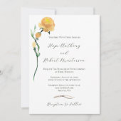 Heldere zomer bloemen bruiloft kaart (Voorkant)