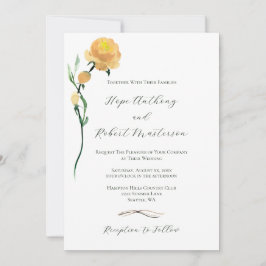 Heldere zomer bloemen bruiloft kaart