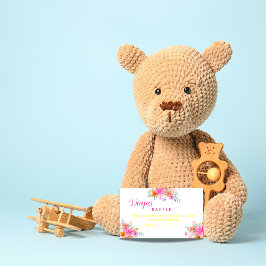 Heldere zomer bloemendouche Luier Raffle Informatiekaartje