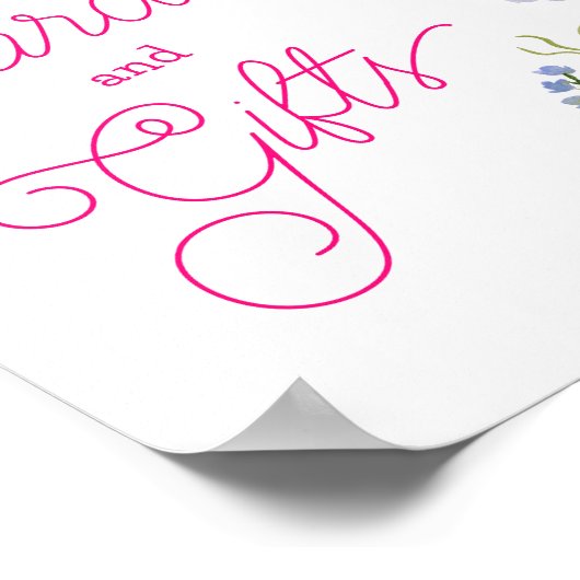 Heldere Zomer chique wilde bloemen bloemenbruidsbo Poster (Hoek)