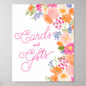 Heldere Zomer chique wilde bloemen bloemenbruidsbo Poster (Voorkant)