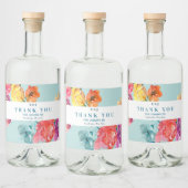 Heldere zomer "Dankuwel" etiket op de liquorfles (Flessen)