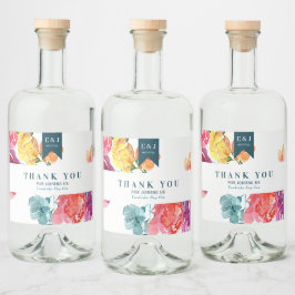 Heldere zomer "Dankuwel" etiket op de liquorfles