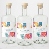 Heldere zomer "Dankuwel" etiket op de liquorfles (Flessen)