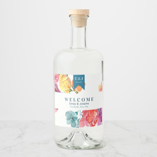 Heldere zomer "Dankuwel" etiket op de liquorfles (Voorkant)