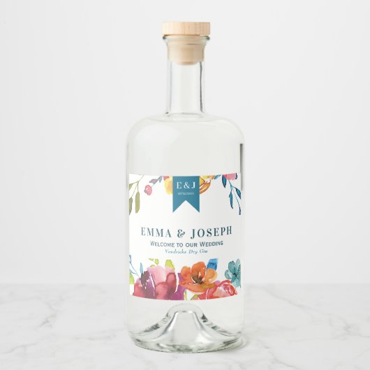 Heldere zomer "Dankuwel" etiket op de liquorfles (Voorkant)