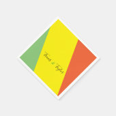 Heldere zomer kleuren bruiloft servet (Hoek)