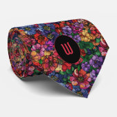 Heldere Zomer Kleurrijke Bloemen Stropdas (Opgerold)
