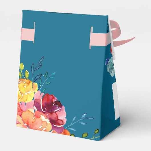 Heldere zomer kleurrijke bruiloft gunst doos bedankdoosjes (Achterkant)