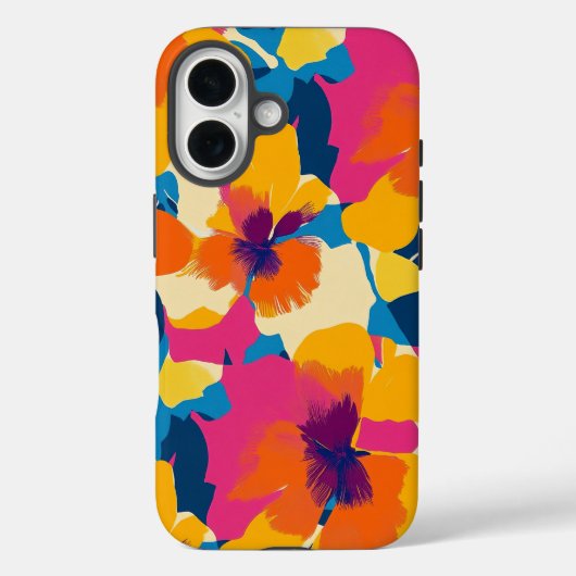 Heldere zomer moderne bloemenpatroon Case-Mate iPhone case (Achterkant)