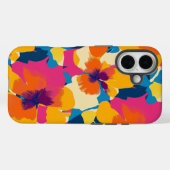 Heldere zomer moderne bloemenpatroon Case-Mate iPhone case (Achterkant (horizontaal))