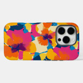 Heldere zomer moderne bloemenpatroon Case-Mate iPhone case (Achterkant (horizontaal))
