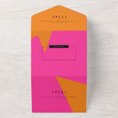 Heldere zomer moderne bruiloft uitnodiging (Buitenkant)