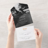 Heldere zomer moderne bruiloft uitnodiging (Afscheurbaar)