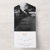 Heldere zomer moderne bruiloft uitnodiging (Binnen)