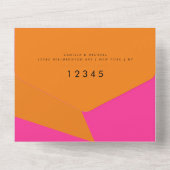 Heldere zomer moderne bruiloft uitnodiging (Achterkant)