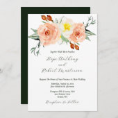 Heldere zomerbloemen bruiloft met RSVP Kaart (Voorkant / Achterkant)