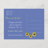 heldere zomergele zonnebloem , met uitzondering va aankondigingskaart (Achterkant)