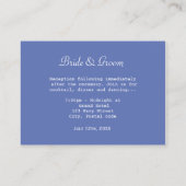 heldere zomergele zonnebloem, trouwreceptie informatiekaartje (Achterkant)