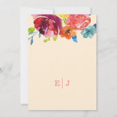 Heldere zomerkleurige driehoek bloemenhuwelijk I Kaart (Achterkant)