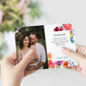 Heldere zomerkleurige foto Weddenschap "Bedankt" Save The Date