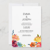 Heldere zomerkleurige hedendaagse bloementijn I Kaart (Voorkant)