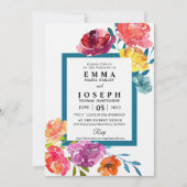 Heldere zomerkleurige hedendaagse bloementijn I Kaart (Voorkant)