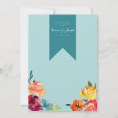 Heldere zomerkleurige pastelbloem I Kaart (Achterkant)