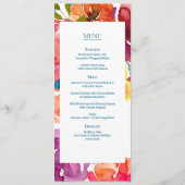 Heldere zomerkleurige wendwrijvingsmenu & Drinken Menu (Voorkant)