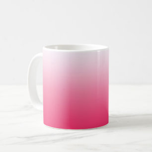 Heldere zomerovergang van rood en wit koffiemok