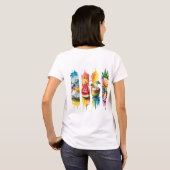 HELDERE ZOMERTHEMA STRANDSCÈNES T-SHIRT (Achterkant volledig)