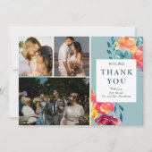 Heldere zomerweddenschap "Dank u" Kaart (Voorkant)