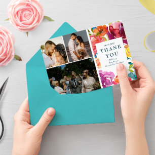 Heldere zomerweddenschap "Dank u" Kaart