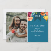 Heldere zomerweddenschap "Dank u" Kaart (Voorkant)