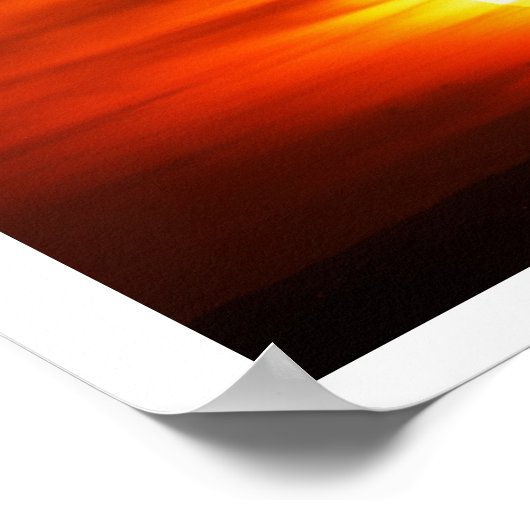 Heldere zon bij zonsondergang, Jersey Poster (Hoek)