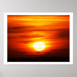 Heldere zon bij zonsondergang, Jersey Poster